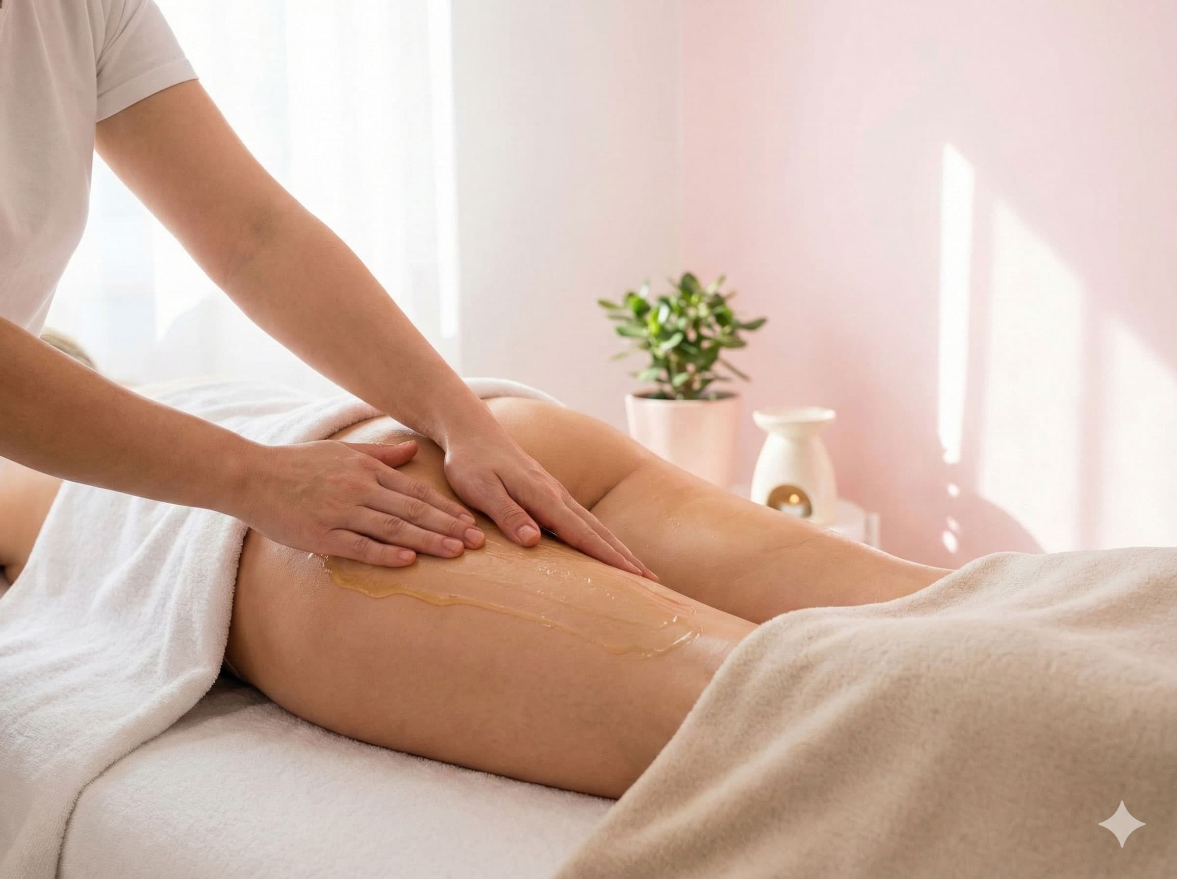 Медовый массаж бёдер + ягодиц