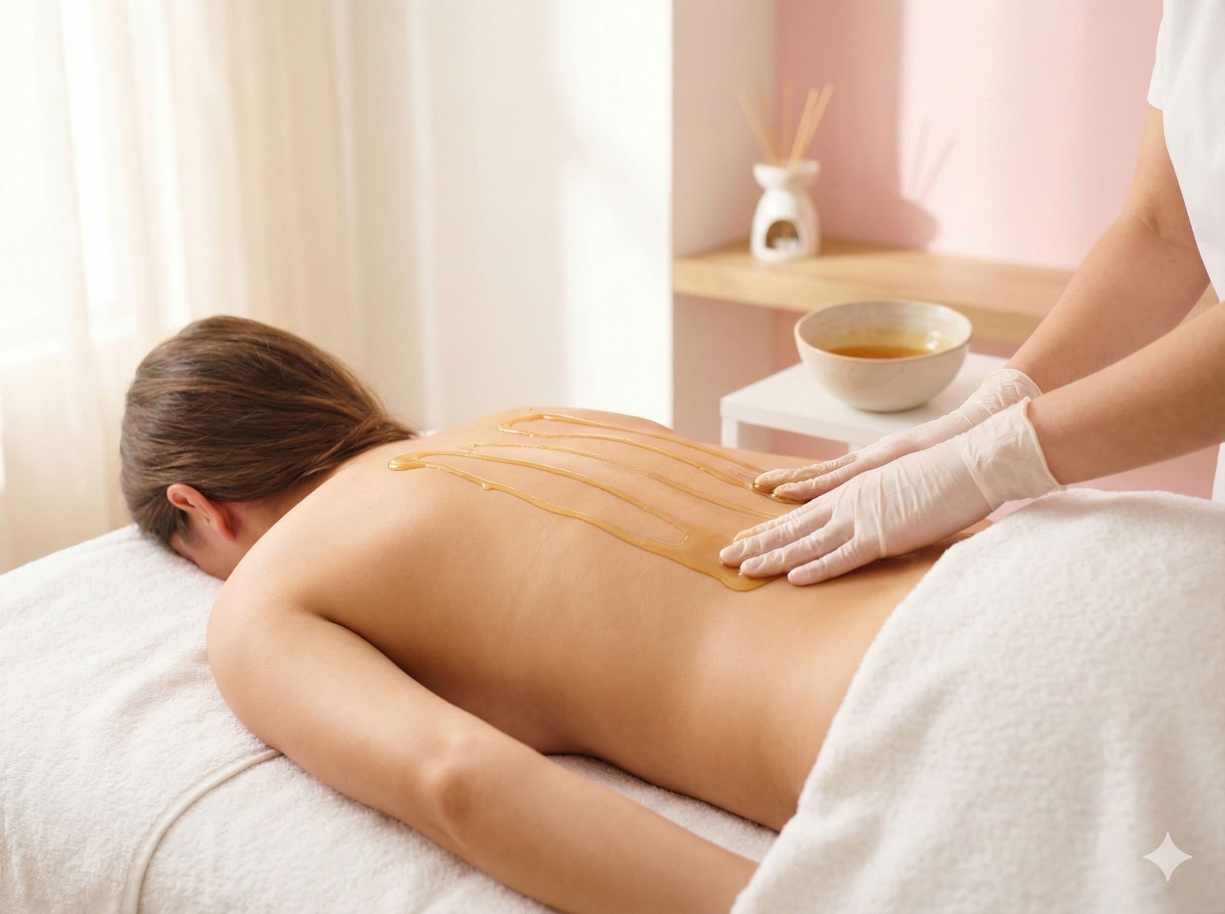 Медовый массаж спины